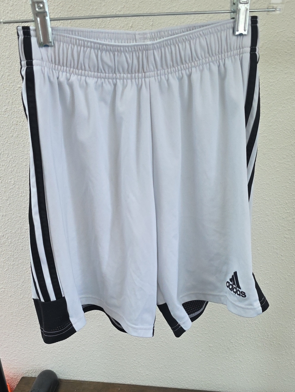 adidas Stadium Mesh Shorts Men'Small Athletic Shorts White & Black Small